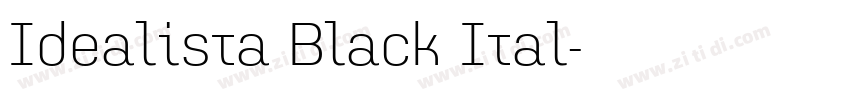 Idealista Black Ital字体转换